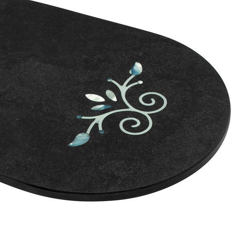 Stone Cutting Board with Abalone Shell Inlay